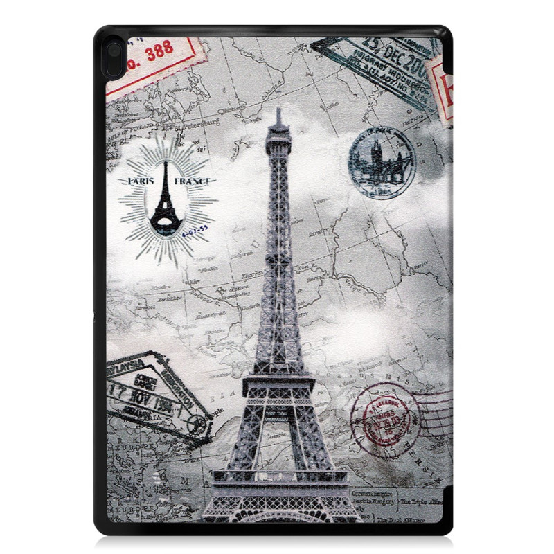 Pattern Tri - fold Stand Kansi Lenovo Tab E10 - Eiffel Tower