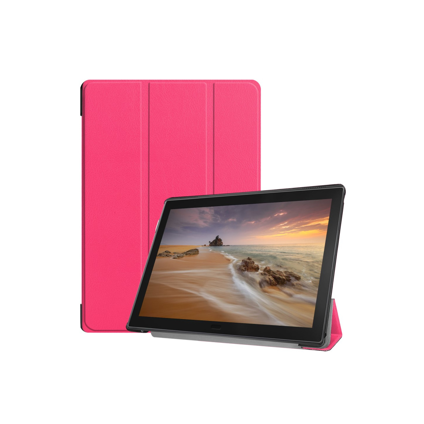 Trifoldbart deksel til Lenovo Tab E10 - Rosa