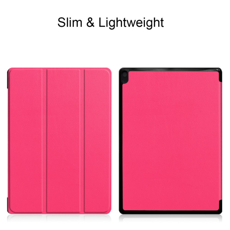Tri - fold Stand Cover for Lenovo Tab E10 - Rose