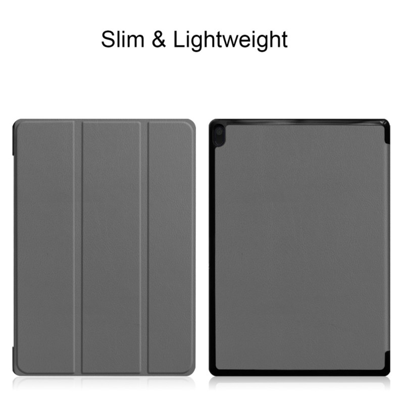 Tri - fold Stand Cover for Lenovo Tab E10 - Gray