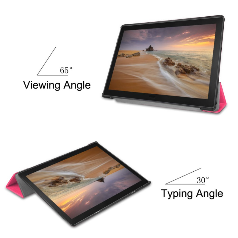 Trifoldbart cover til Lenovo Tab E10 - Rosa