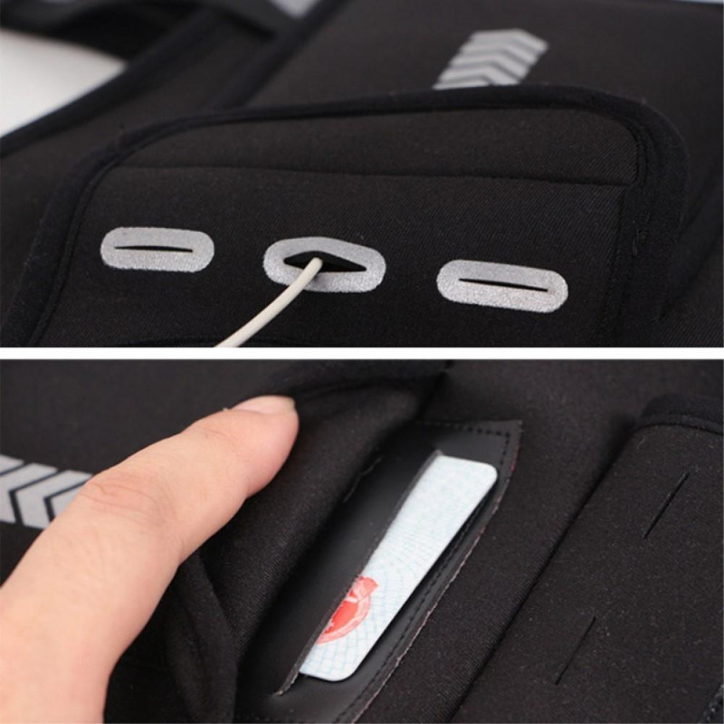 Running Vest Chest Phone Holder Adjustable Reflective Training Workout