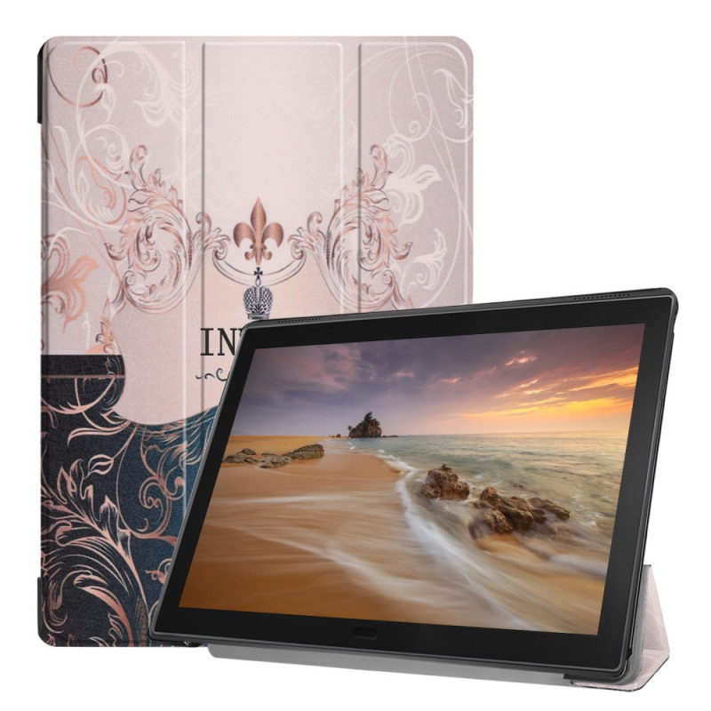 Pattern Printing Tri - fold Stand Cover Lenovo Tab E10 - English Characters