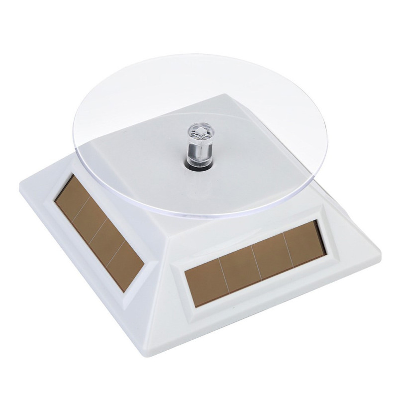 Sol - og batteridrevet skærmstativ Roterende drejebord