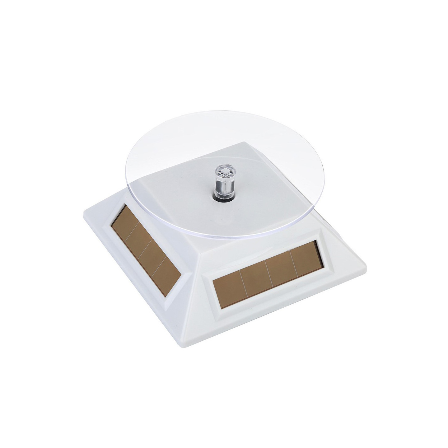 Sol - og batteridrevet skærmstativ Roterende drejebord