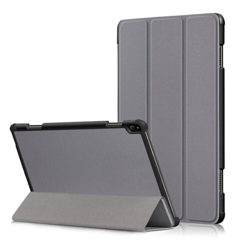 Tri - fold Stand Cover for Lenovo Tab P10 - Gray