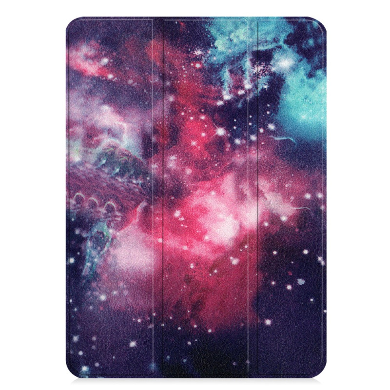 Kolminkertainen jalustallinen nahkainen älykotelo 11 tuuman iPad Prolle (2018) - Galaxy Pattern