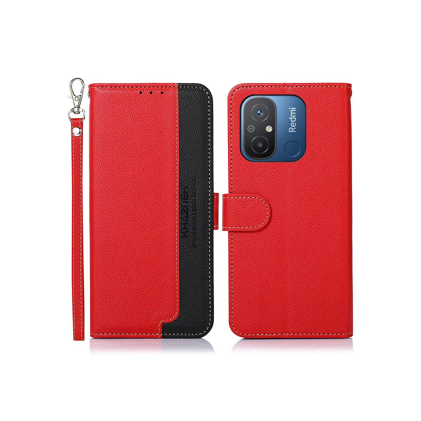 KHAZNEH Phone Cover to Xiaomi Redmi 12C - Red/Black