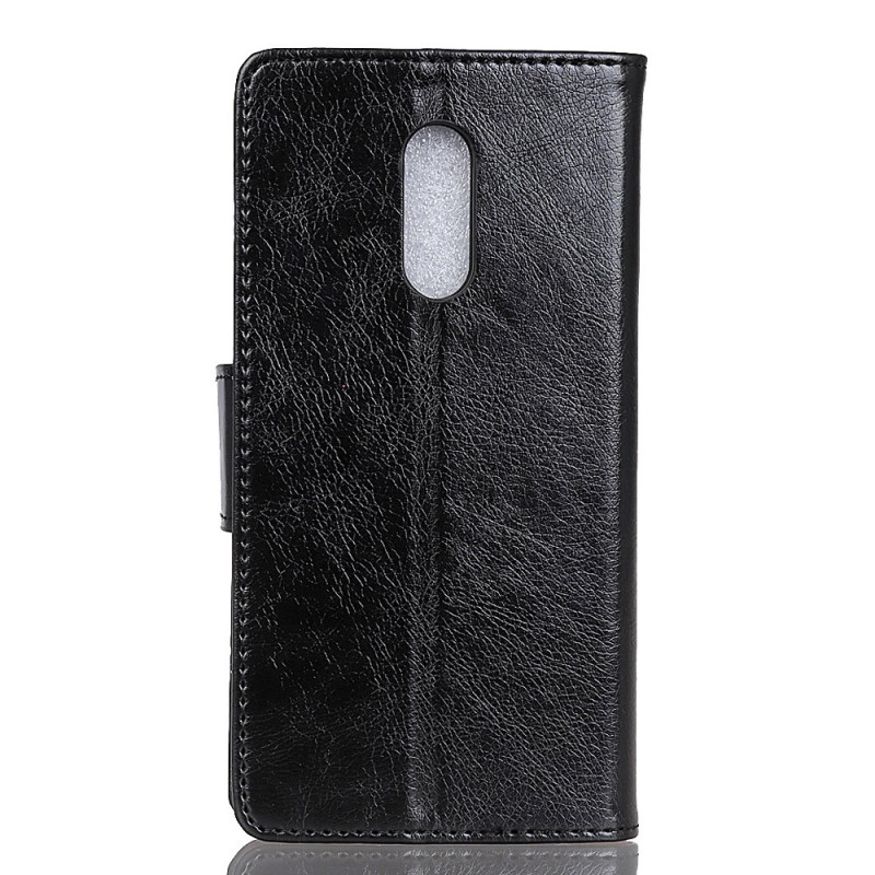 Nokia 5.1 Plus Lommebok - cover Teksturert Split - Sort