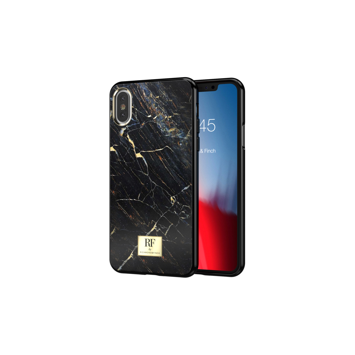 RF by Richmond & Finch cover til iPhone XS Max - Sort Marmor
