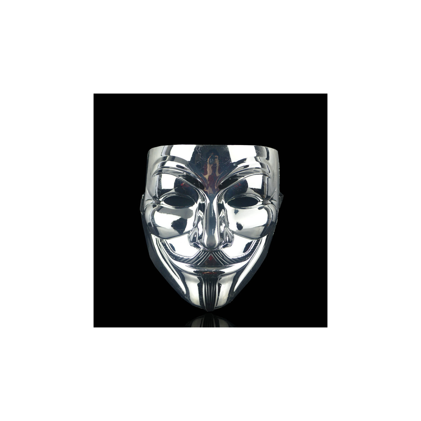 Mask Costume Party Cosplay Mask Halloween - Guy Fawkes Silver