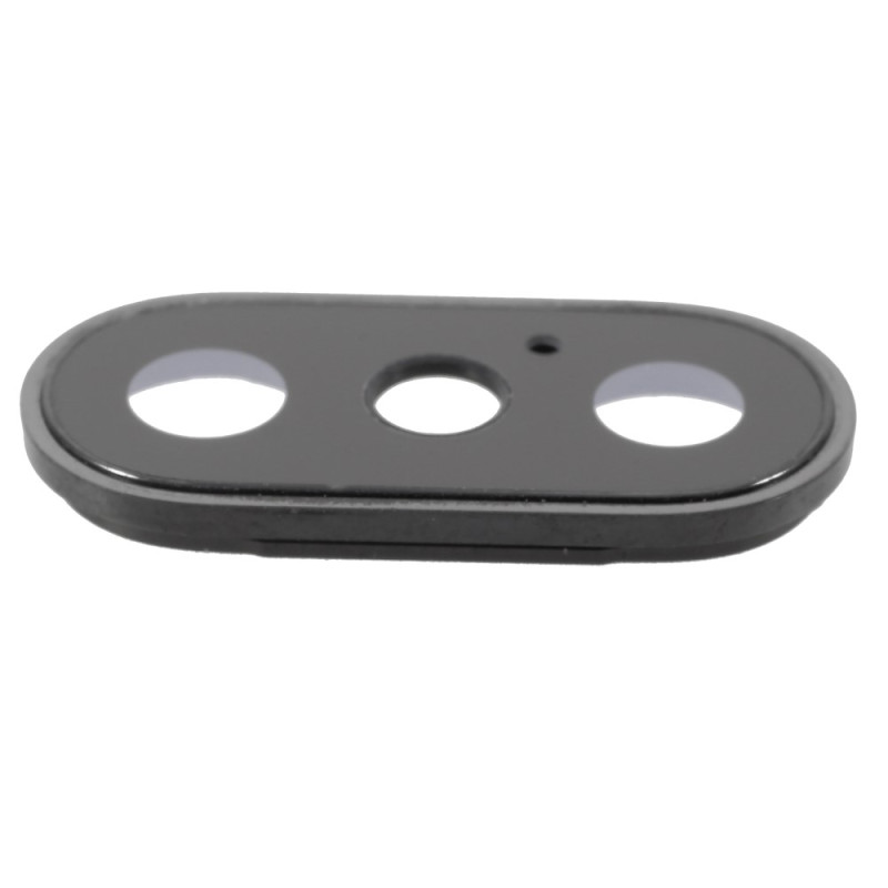 iPhone X Back Camera Lens Cover with Bracket and Glass Replacement - Black