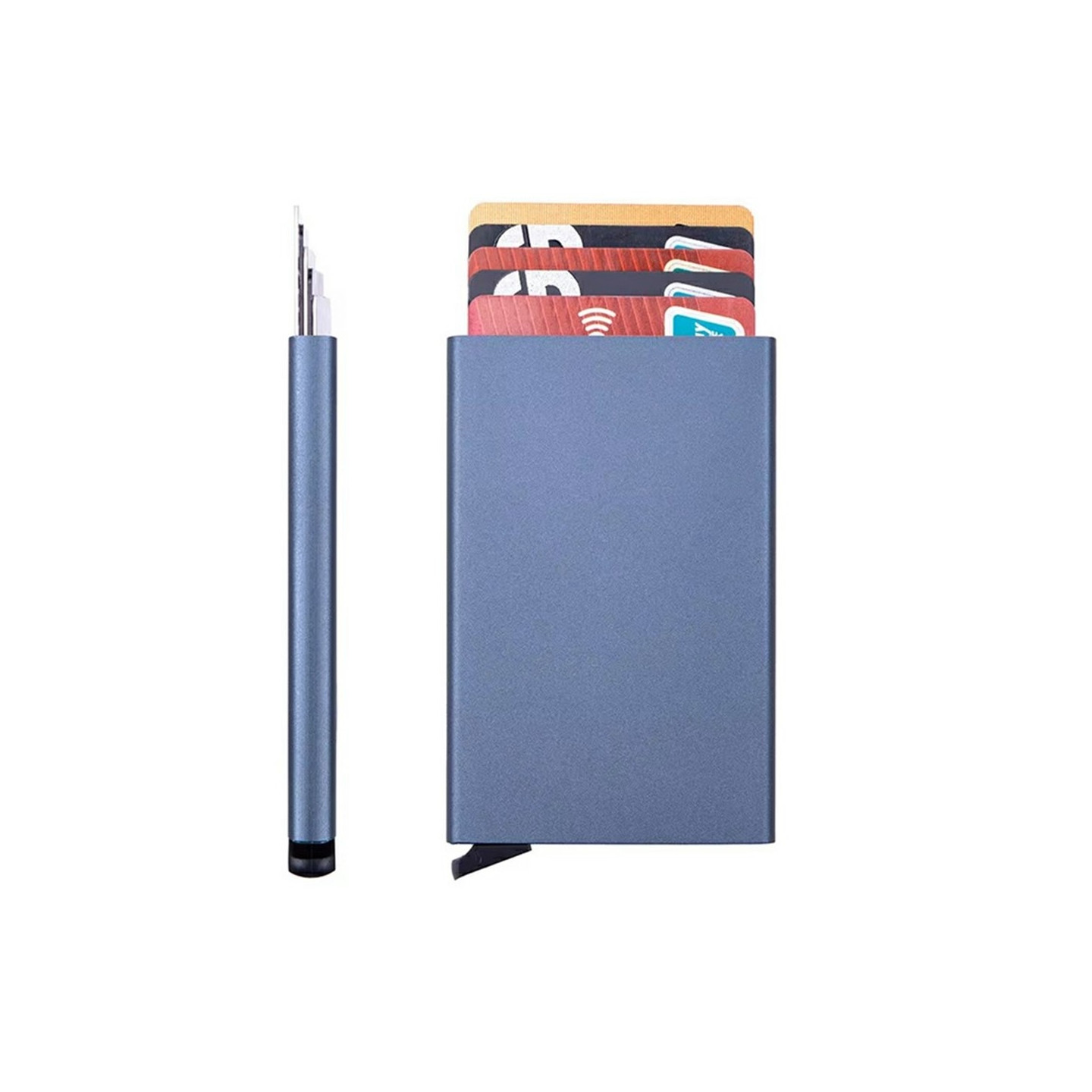 RFID-estävä alumiininen korttikotelo, ohut muotoilu, luottokorttikotelo - Harmaa