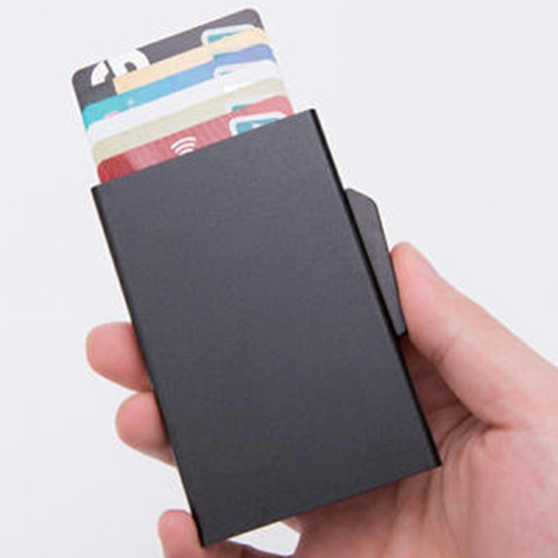 RFID Blocking Aluminum Card Holder Slim Design Credit Card Holder - Red