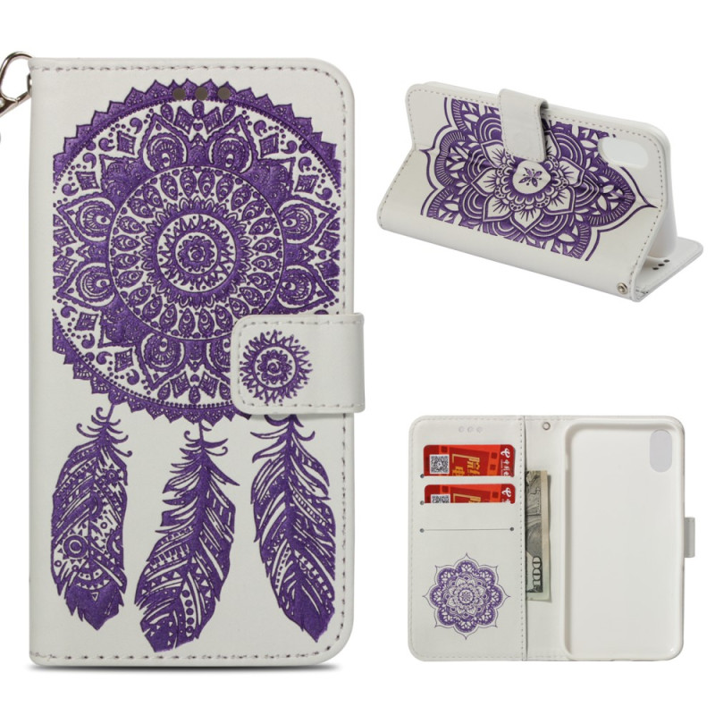 Imprint Dream Catcher Wallet Case for iPhone XS Max - Purple
