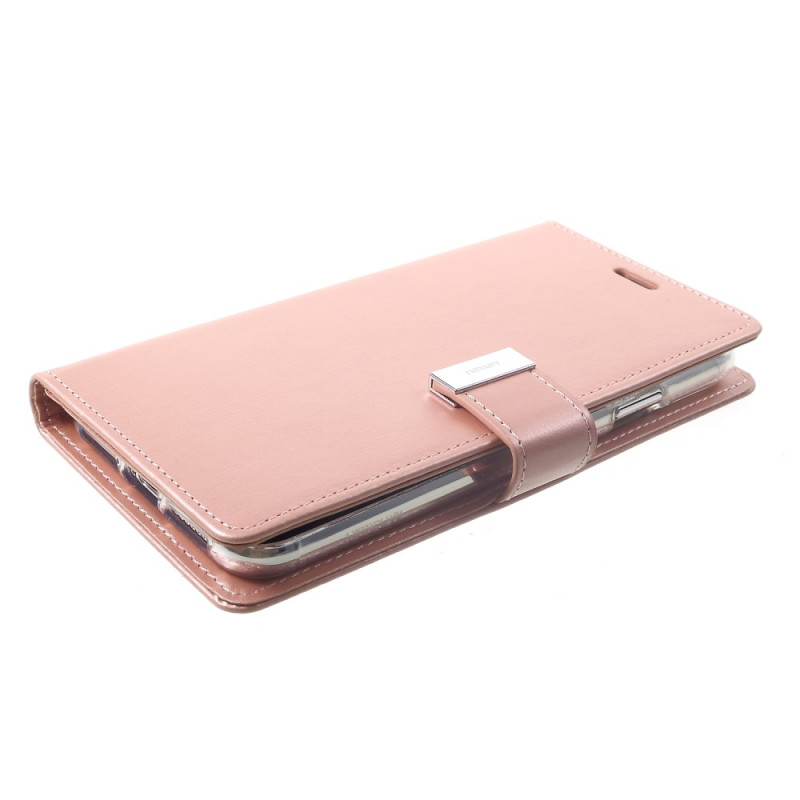 MERCURY GOOSPERY Rich Diary Lompakkokotelo iPhone XS Max - RoseGold