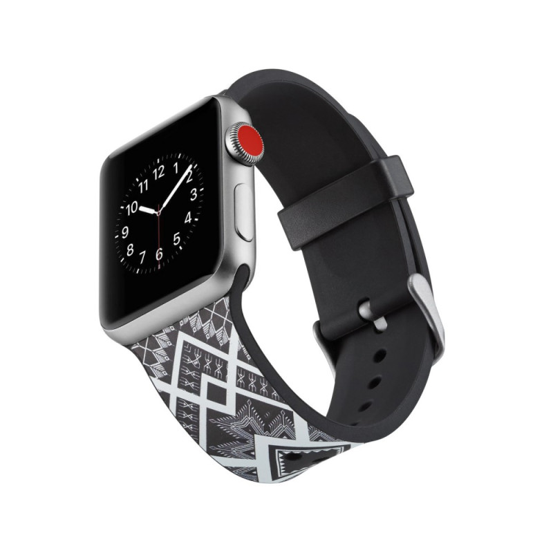 Silicone Watchband for Apple Watch 4 44mm, Series 3 / 2 / 1 42mm - Quadrangle