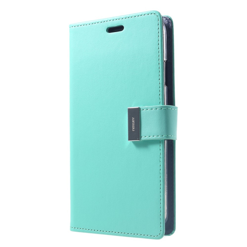 MERCURY GOOSPERY Rich Diary Lompakkokotelo iPhone XS Max - Cyan