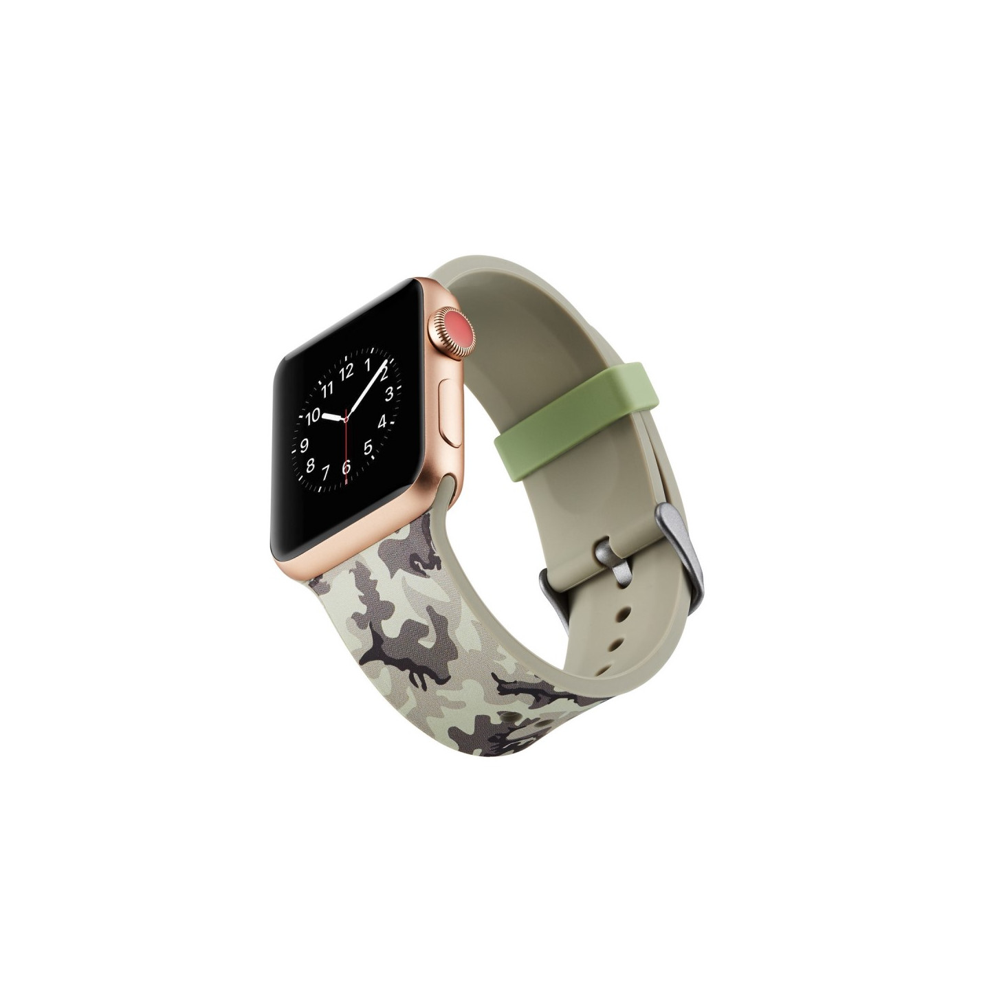 Silicone Watchband for Apple Watch 4 44mm, Series 3 / 2 / 1 42mm - Grey Camoufla