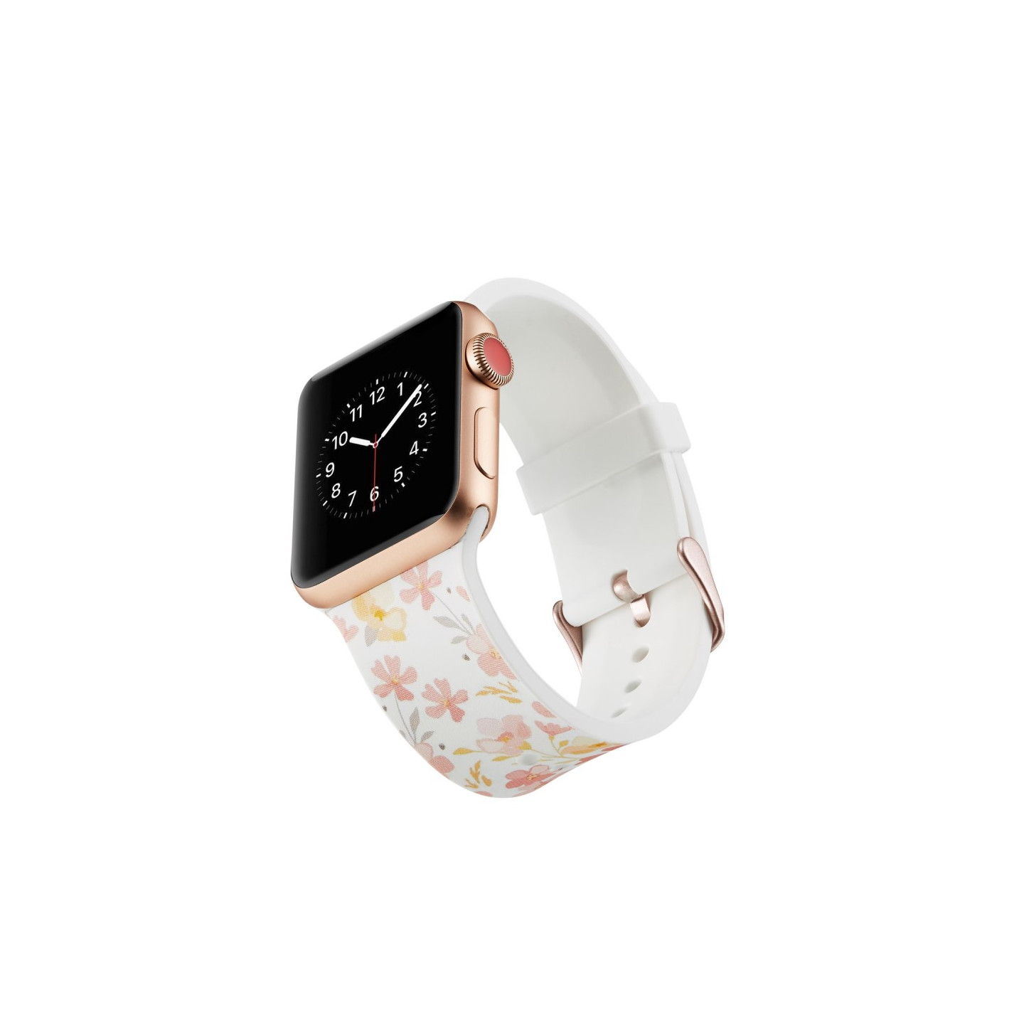 Silicone Watchband for Apple Watch 4 44mm, Series 3 / 2 / 1 42mm - Flowers