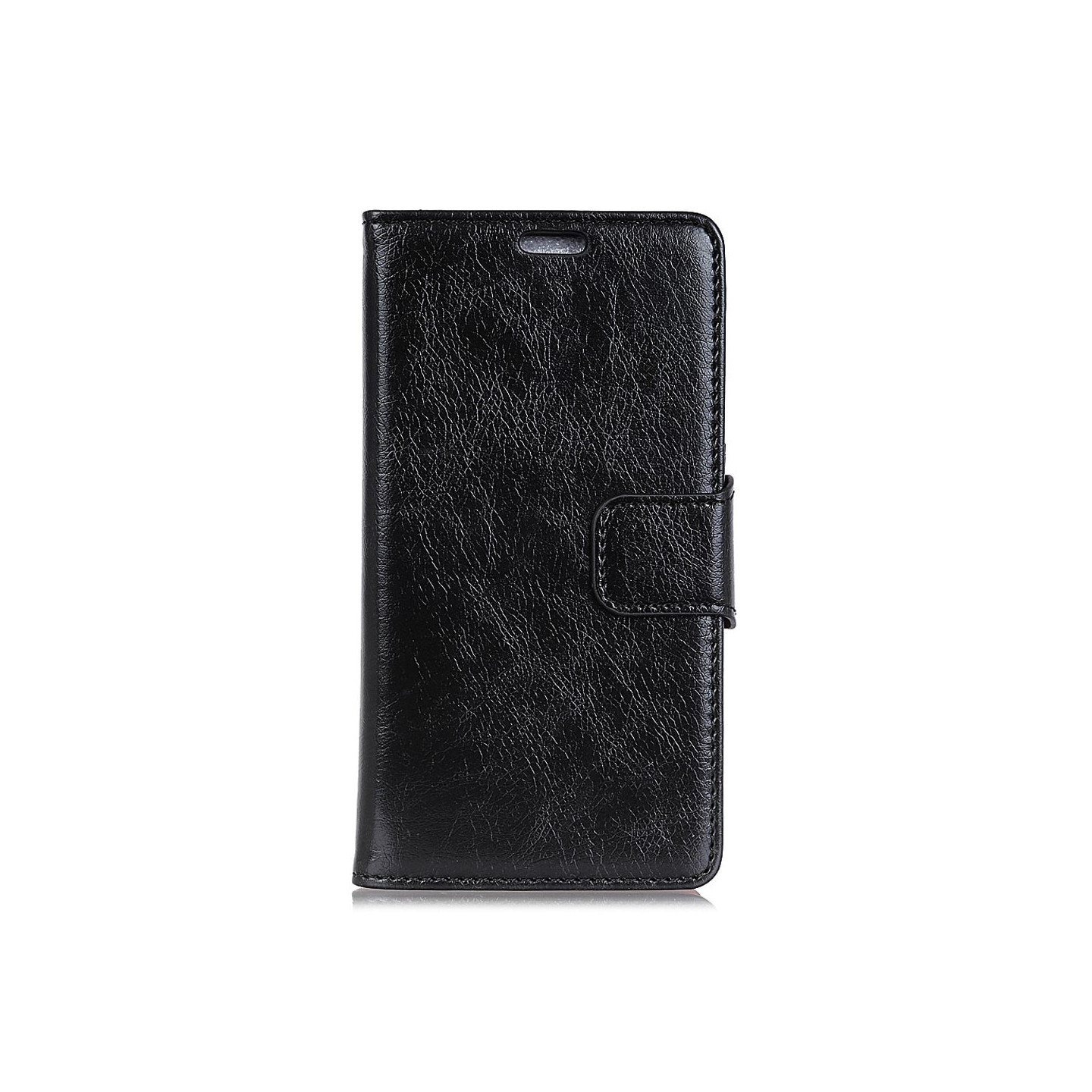 Textured Split Leather Mobile Phone Casing Nokia 6.1 Plus - Black