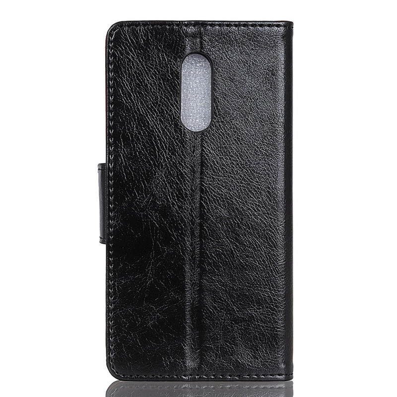 Textured Split Leather Mobile Phone Casing Nokia 6.1 Plus - Black