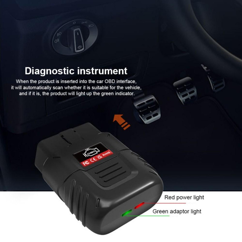 V019 OBD 2 Bilfejldiagnostisk Bluetooth - fejlkodedekoder