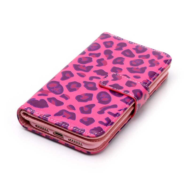 Lompakkokotelo with 9 Card Slots - iPhone XS Max - Rose Leopard