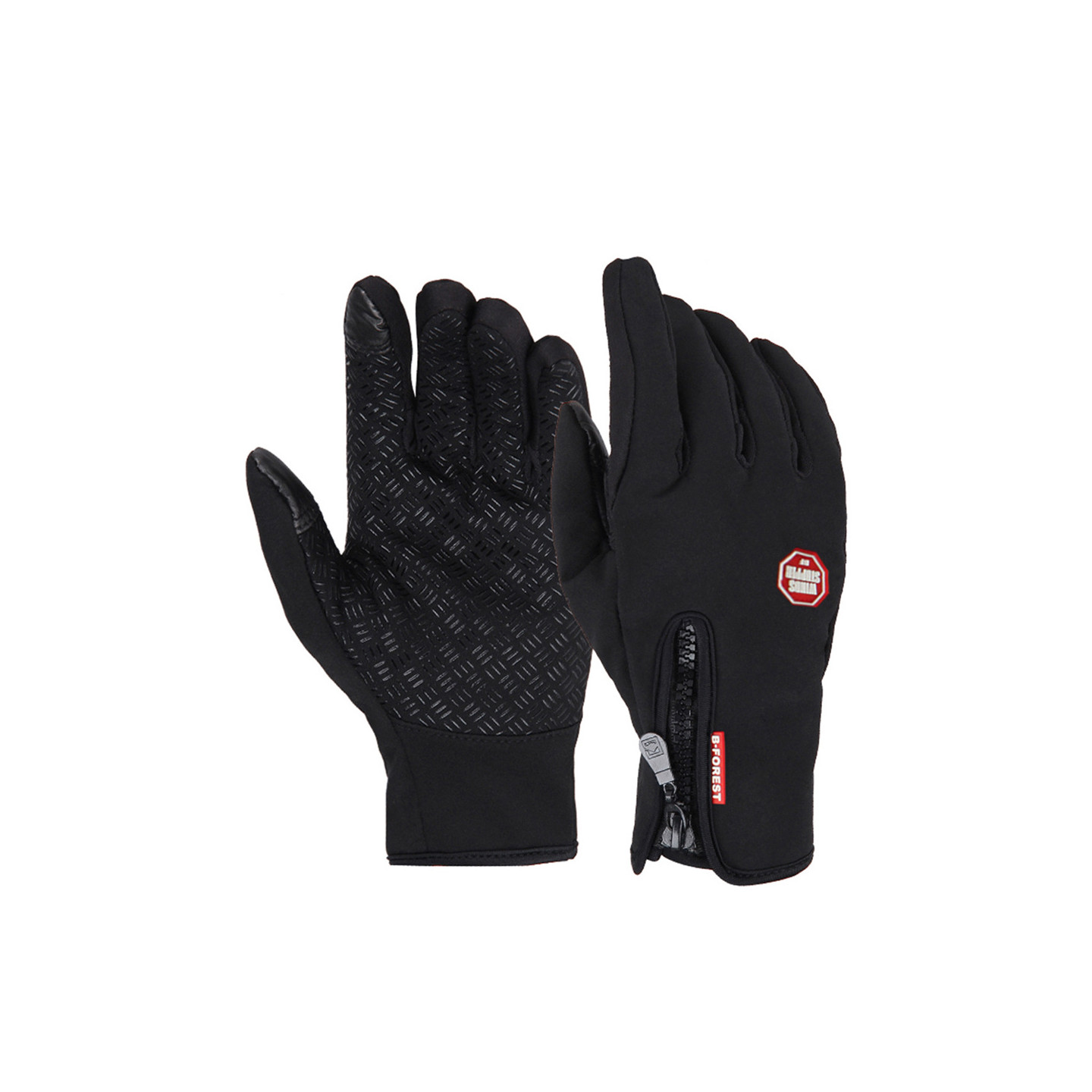 Touch Screen Outdoor Windproof Gloves - Black Medium