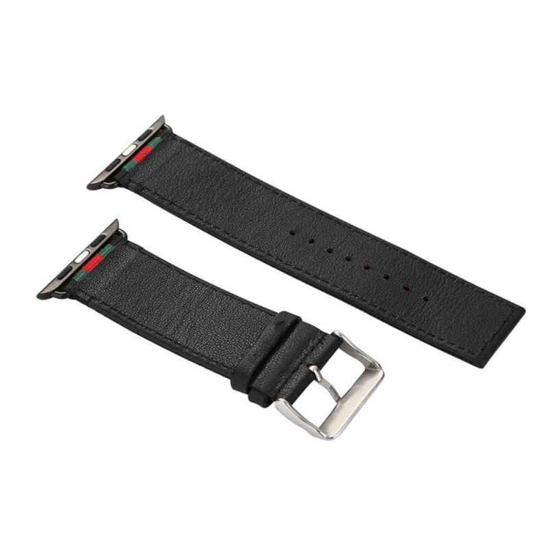 Nylon Leather Sports Watchband for Apple Watch 4 44mm