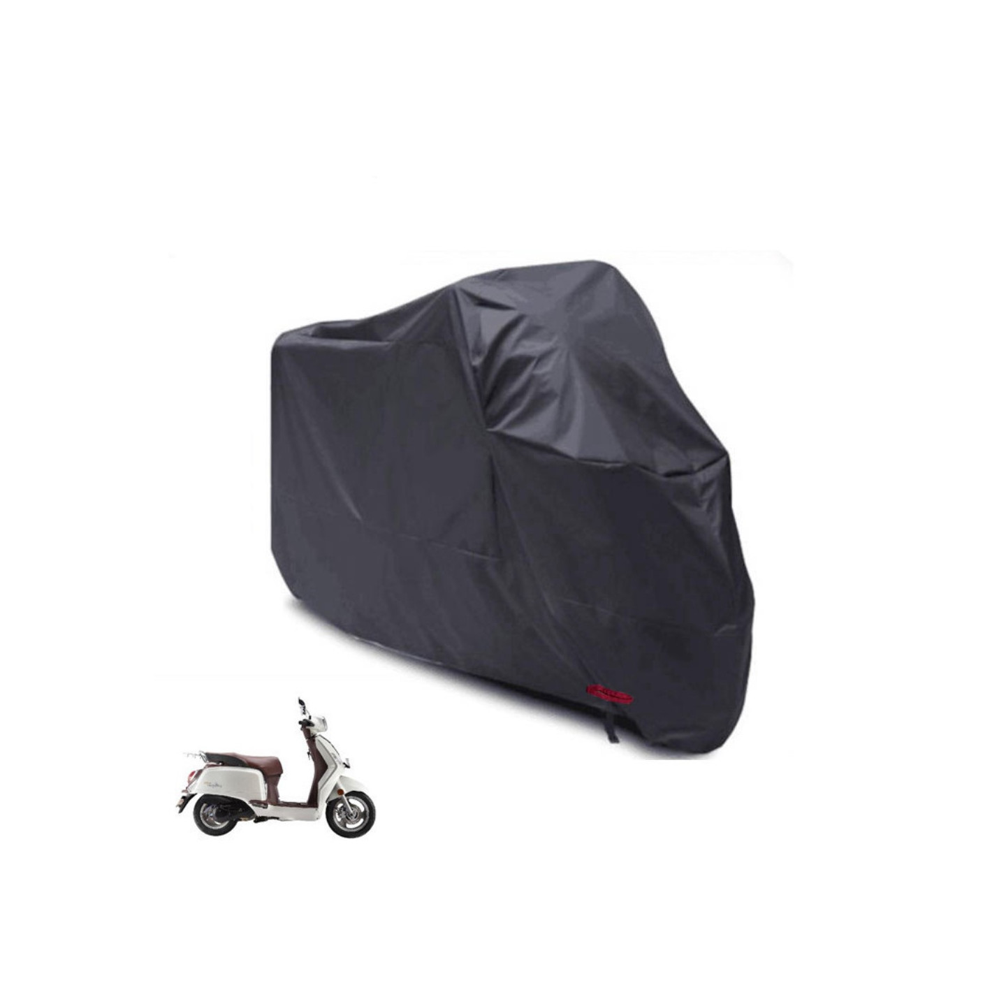 Waterproof Motorcycle Cover Moped Scooter Covering Size: L Black