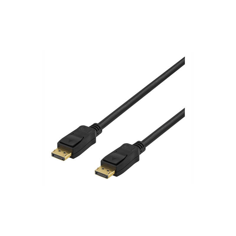 DELTACO DisplayPort - kaapeli, 5m,4K UHD, DP,1.2, Musta