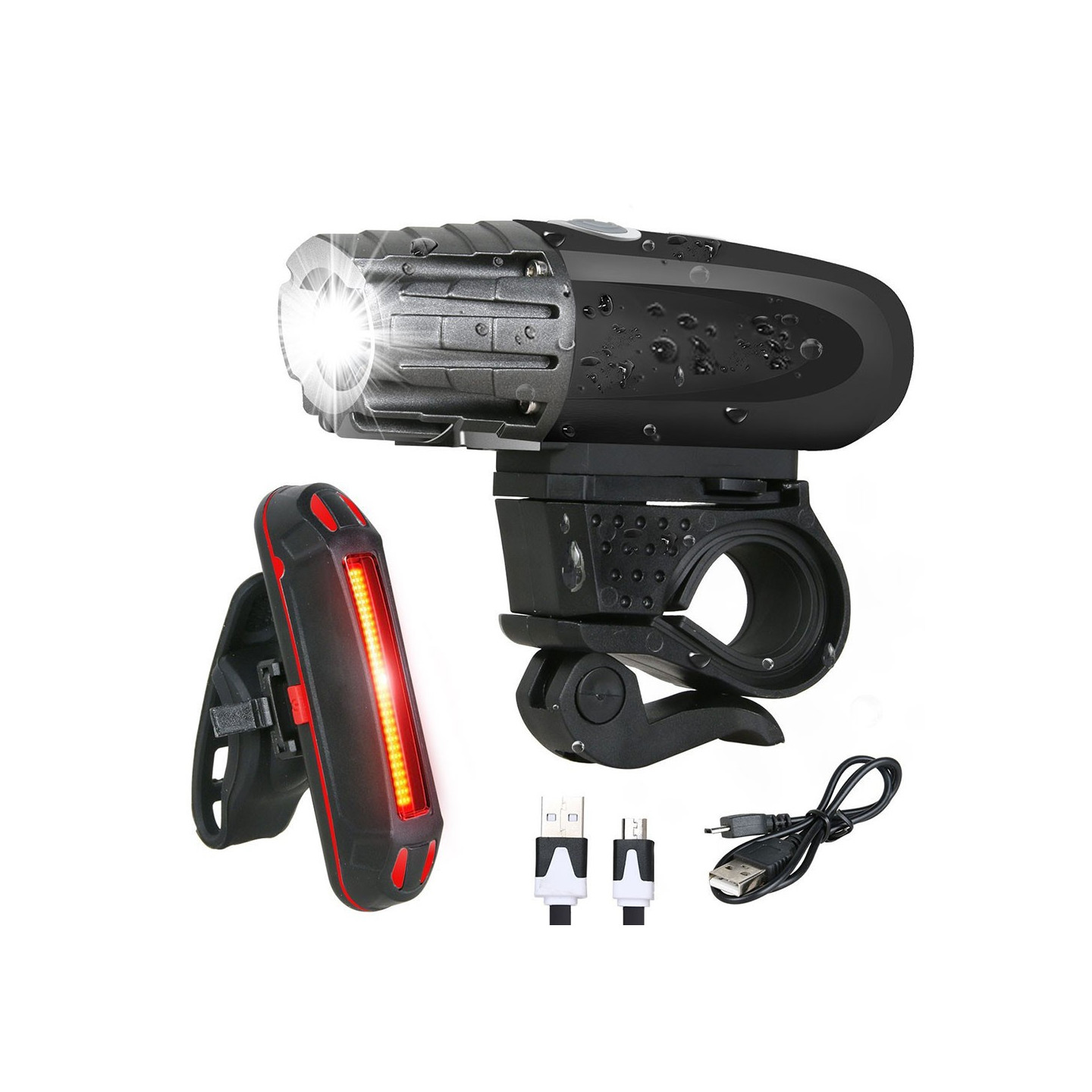 YOUOKLIGHT Vanntett Sykkellampe LED Super Bright Cylinderlampe