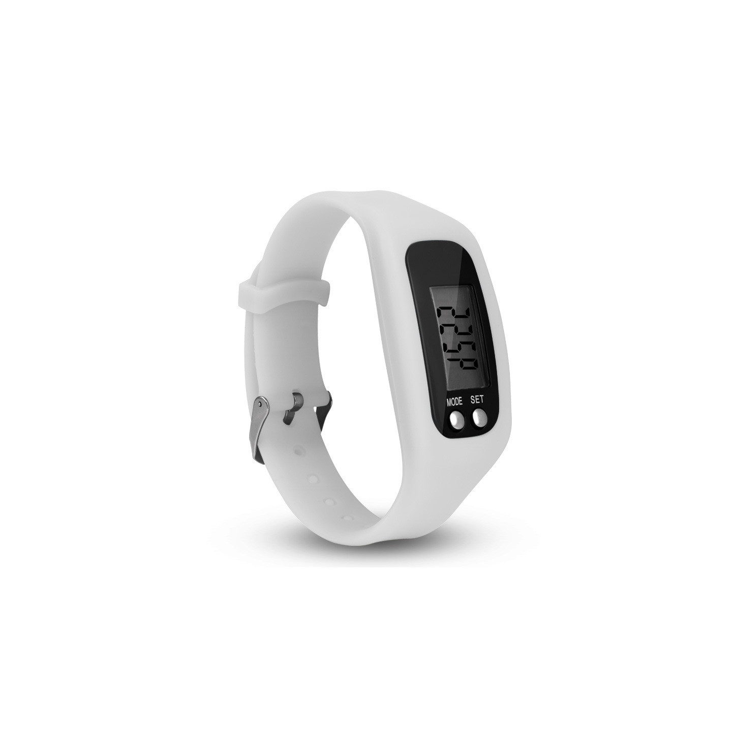 Skridttæller Løbetæller Trintæller Gåafstand Kalorietæller - Hvid