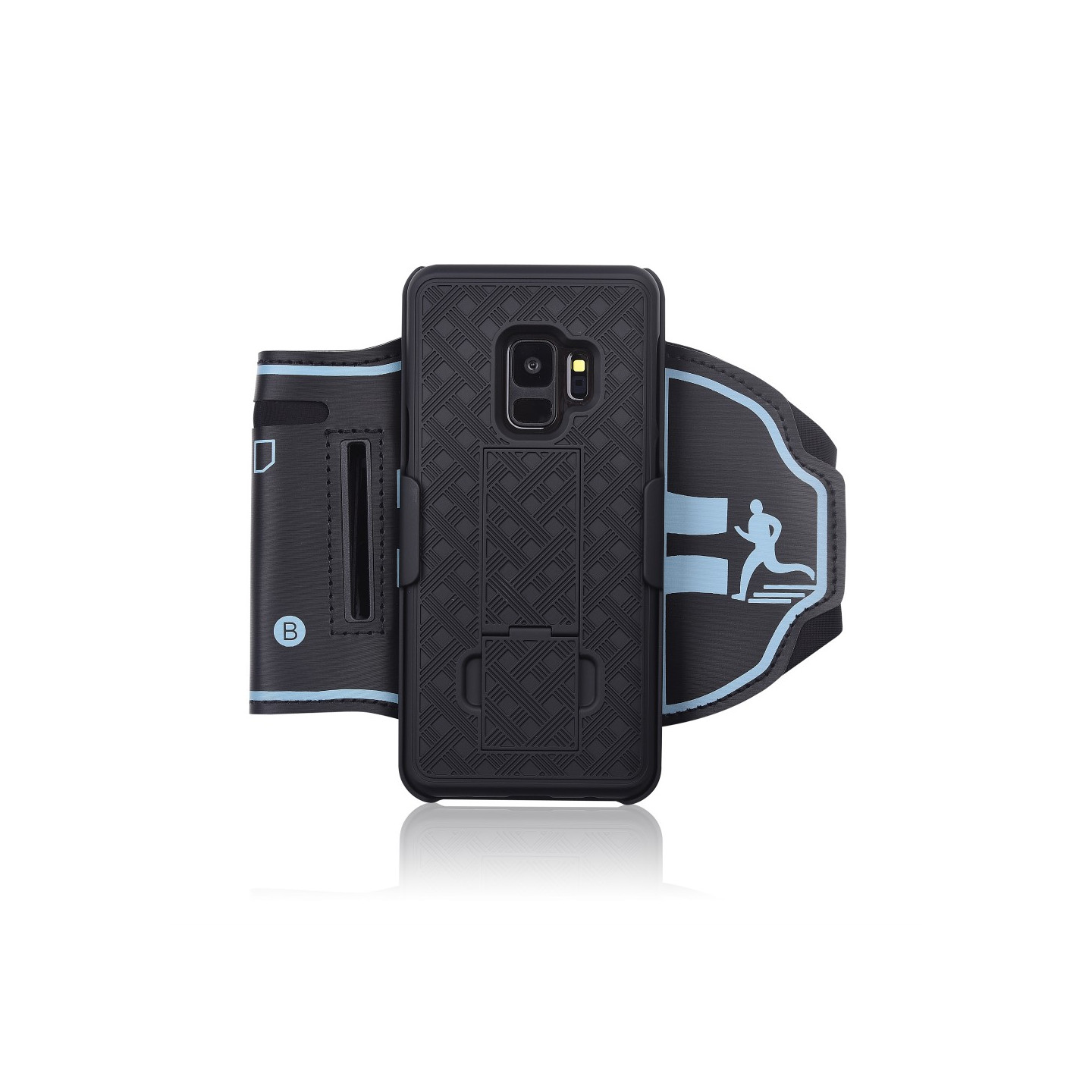 Sports Armband + PC Stripe Hard Cell to Samsung Galaxy S9