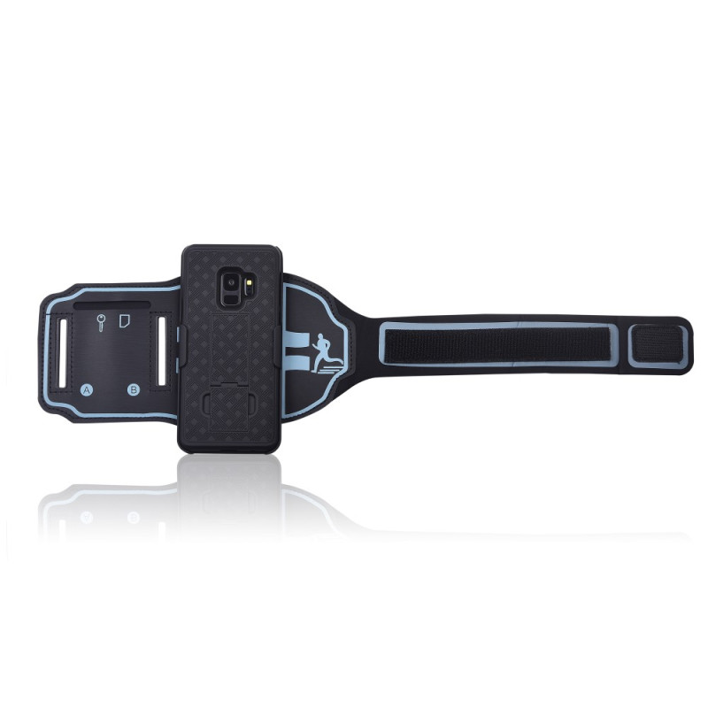 Sports Armband + PC Stripe Hard Cell to Samsung Galaxy S9