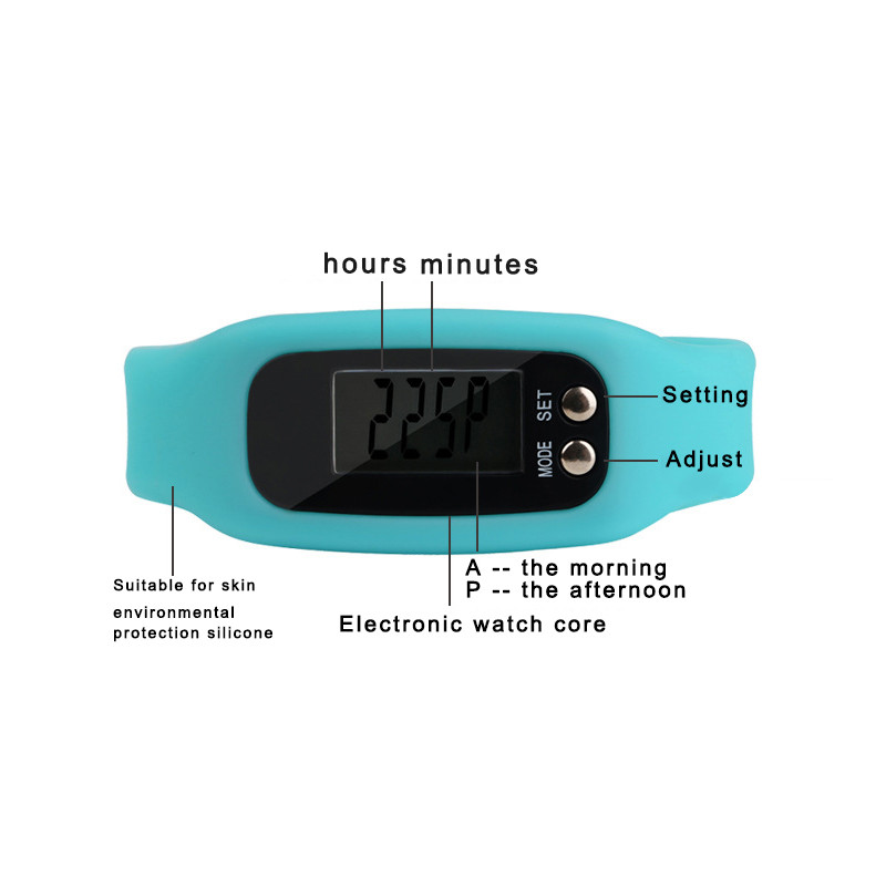 Pedometer Running Step Counter Walking Distance Calorie Counter - White