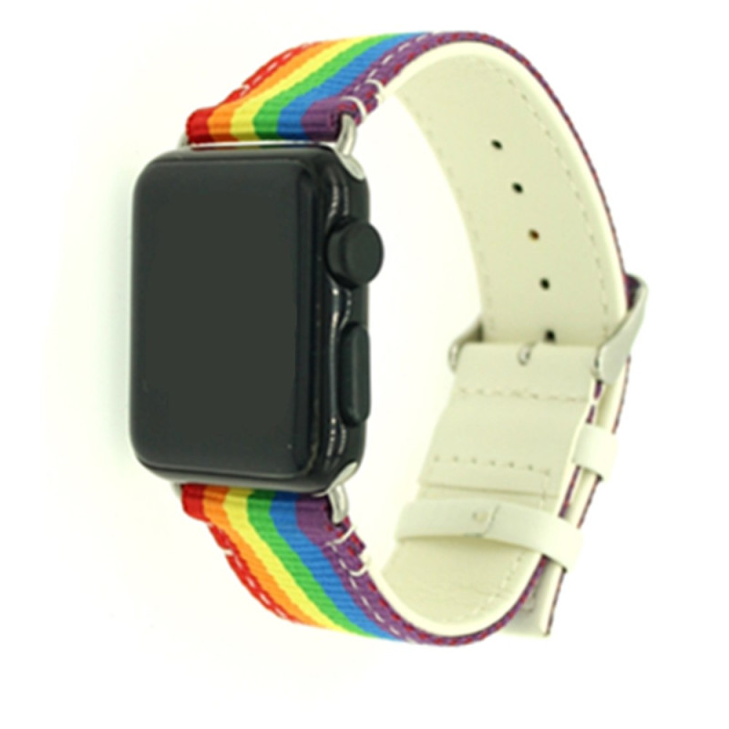 Nylonrem til Apple Watch 3/2/1 38mm - Pride