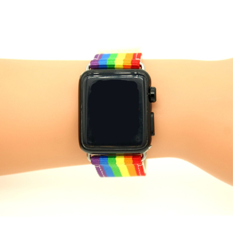 Nylonrem til Apple Watch 3/2/1 38mm - Pride