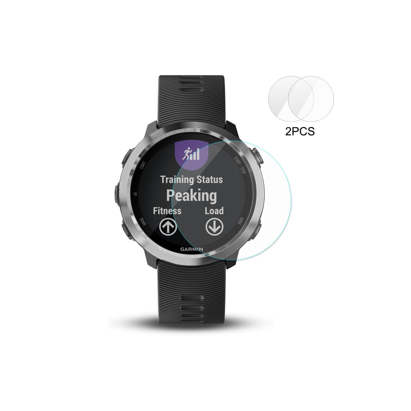 HAT PRINCE Garmin Forerunner 645 2PCS Tempered Glass Screen Protector
