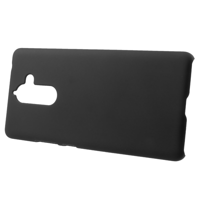 For Nokia 7 Plus Rubberized PC Protective Cell Phone Casing - Musta