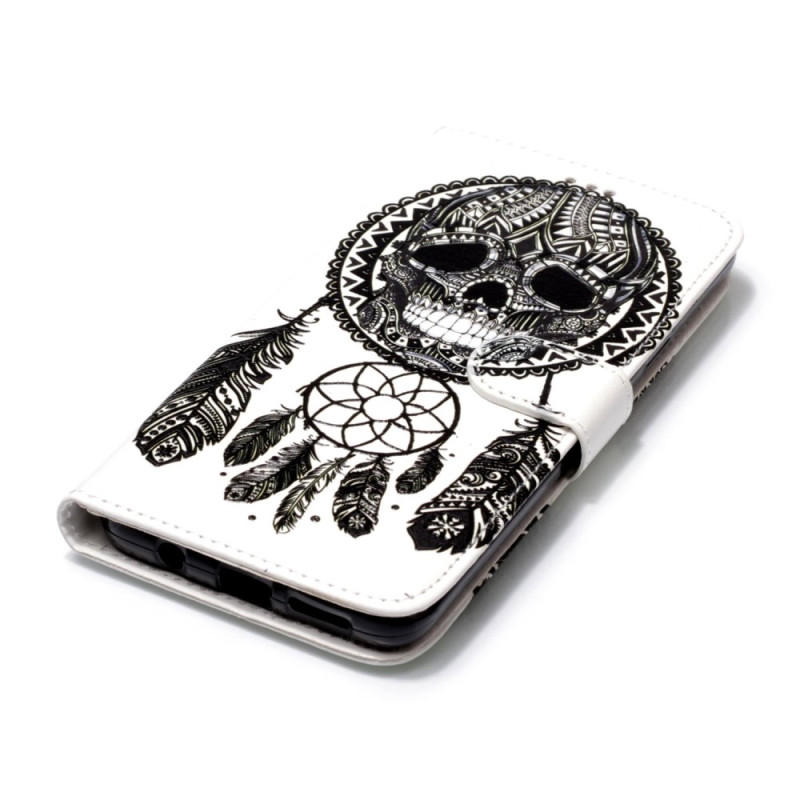 Samsung Galaxy S9 Plus Lompakkokotelo - Skull Dream Catcher