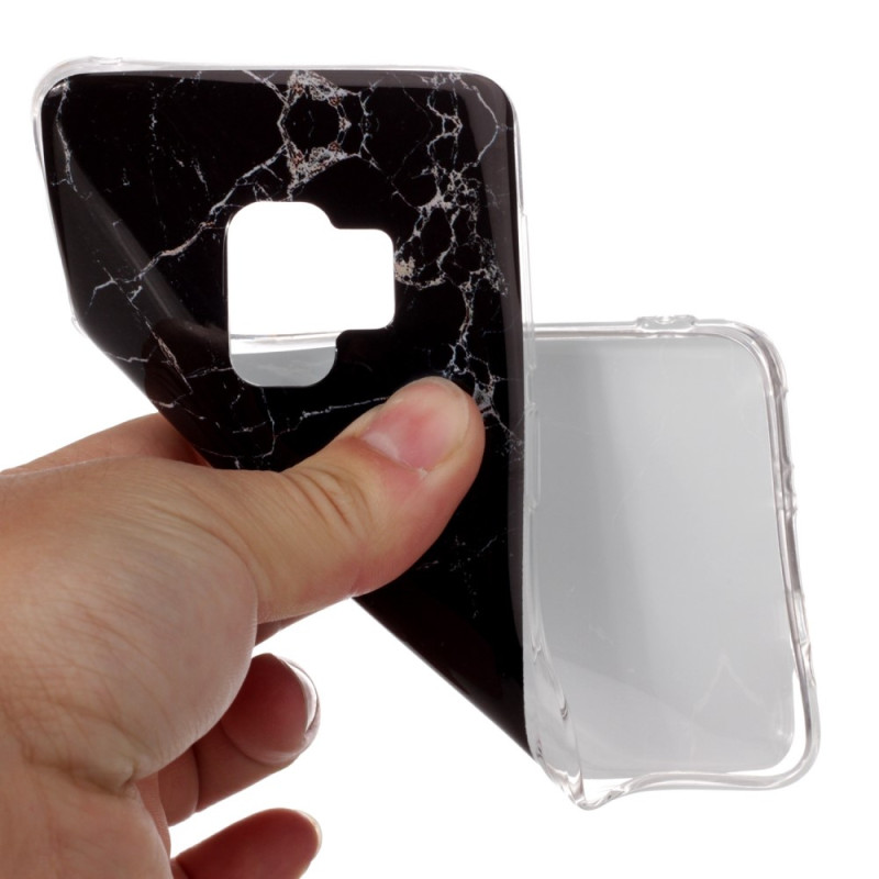Samsung Galaxy S9 G960 TPU Phone Protection Suojakuori - Marble Musta