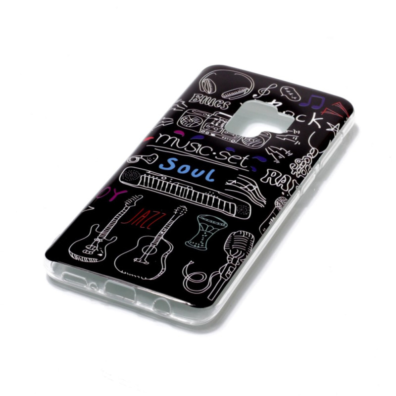 IMD Patterned TPU Mobile Kansi Samsung Galaxy S9 SM - G960 - Musical Instruments