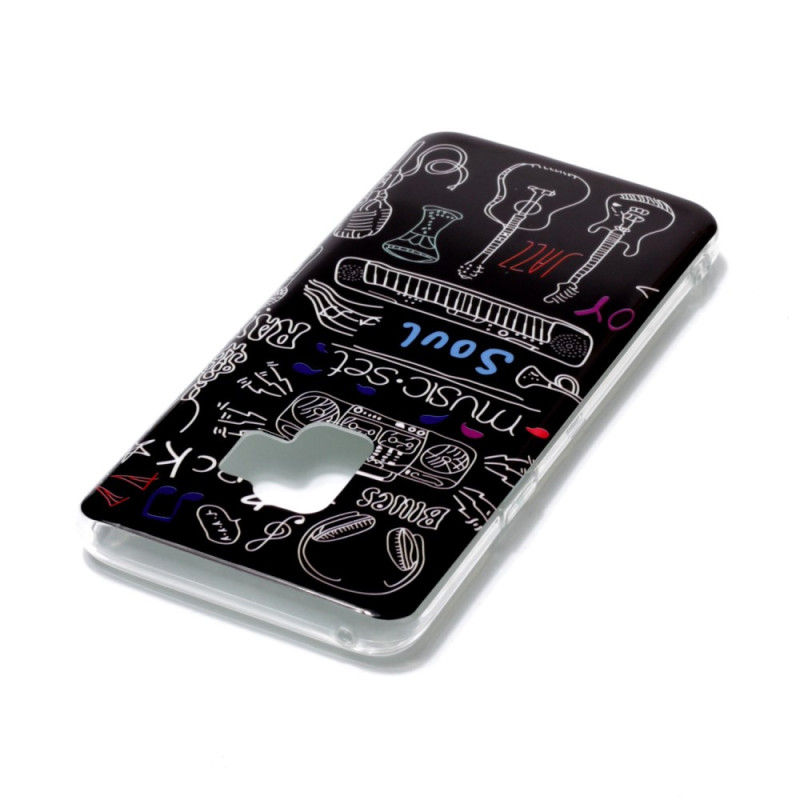 IMD Patterned TPU Mobile Kansi Samsung Galaxy S9 SM - G960 - Musical Instruments