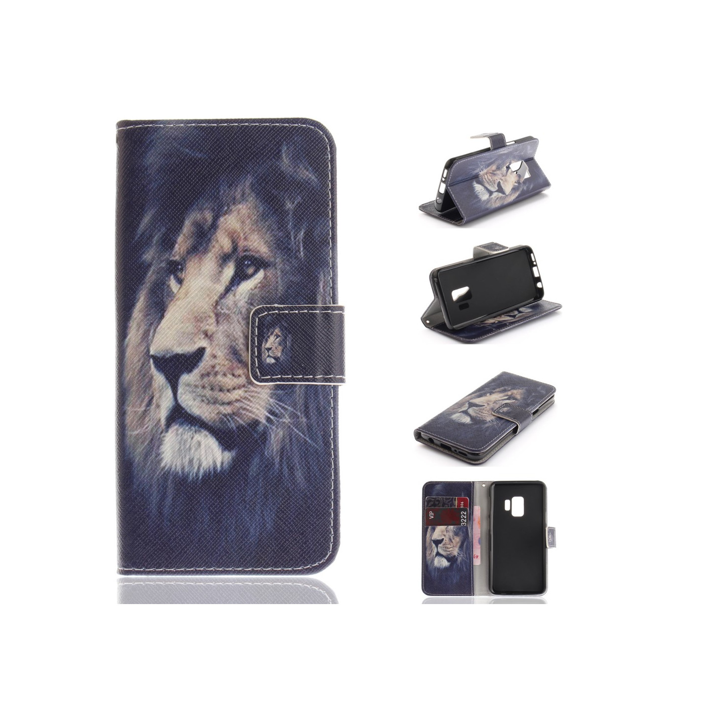 Samsung Galaxy S9 Lompakkokotelo - Lion