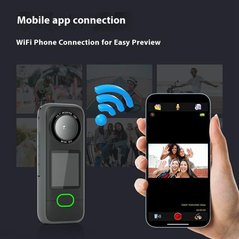 F3 1.4" Touch Screen 4K Action Camera IPX6 Waterproof Mini DV Sports Camera +32GB Card