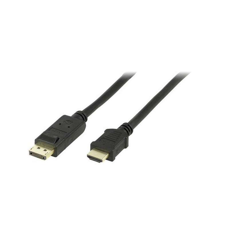 DELTACO DisplayPort to HDMI monitorcable with sound 2m