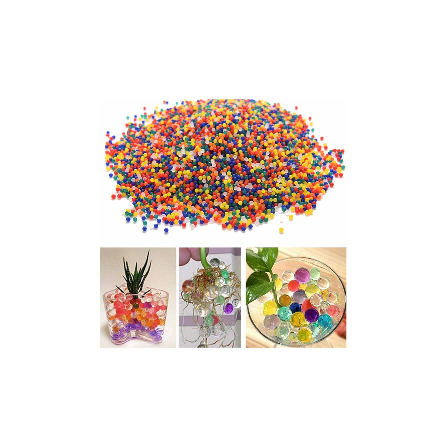 260 g jordfri voksende perler Farverigt assorteret vanddekorationsvasefyldstof, perle