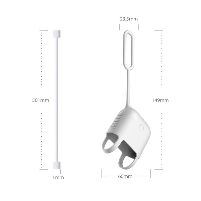 DAITE Apple Airpods beskyttelsesveske med anti - tapt ståltau